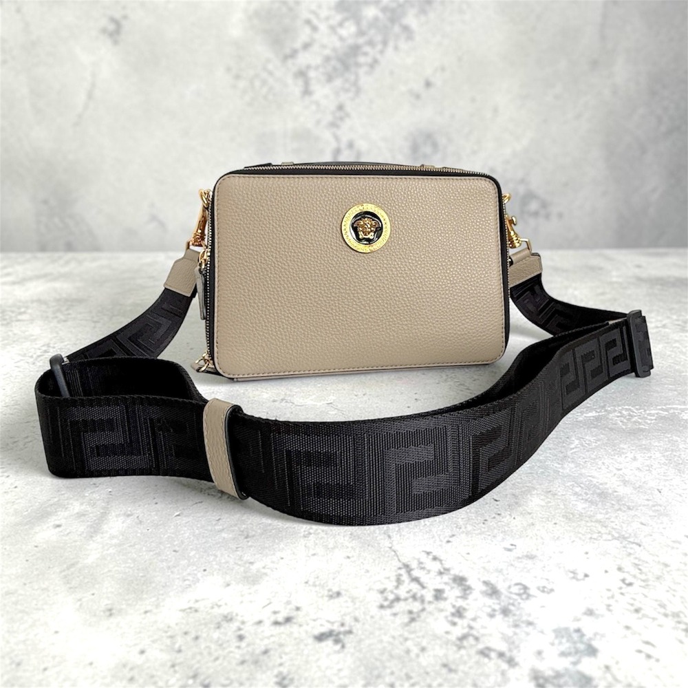 Versace Medusa 2-way Leather Zip-around Crossbody Bag Greca 1015570